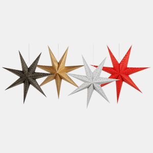 Conjunto de 4 estrelas decorativas suspensas LED multicolor 60 cm KAMET