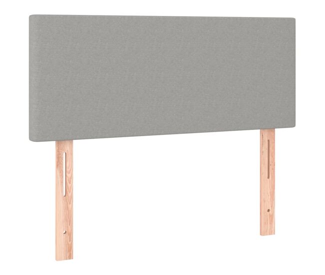 Cabecero de tela gris claro 90x5x78/88 cm bajo