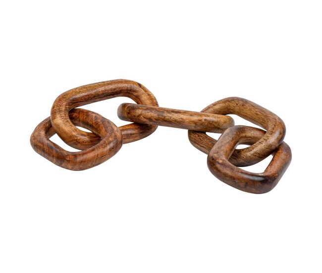 Cadena de madera marrón 45x7,5x7,5