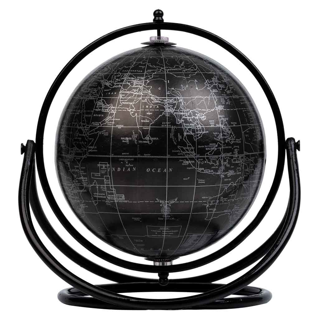 Globo terráqueo giratorio con anillo
