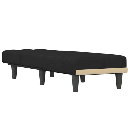 vidaXL Chaise longue veludo preto vidaXL Chaise longue veludo preto