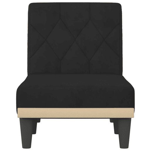 vidaXL Chaise longue veludo preto vidaXL Chaise longue veludo preto