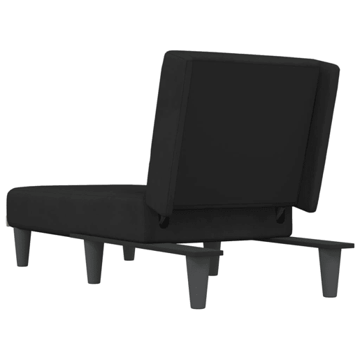 vidaXL Chaise longue veludo preto vidaXL Chaise longue veludo preto