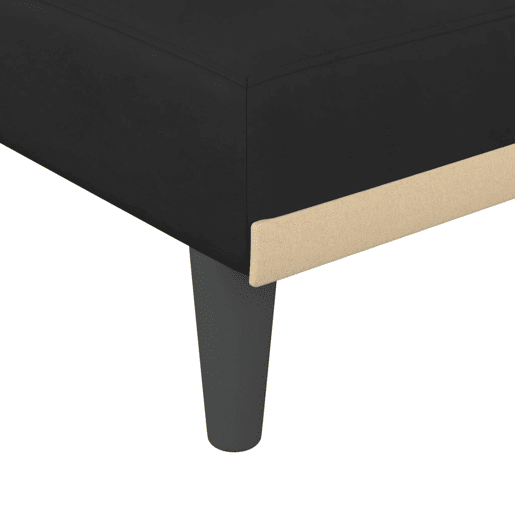vidaXL Chaise longue veludo preto vidaXL Chaise longue veludo preto