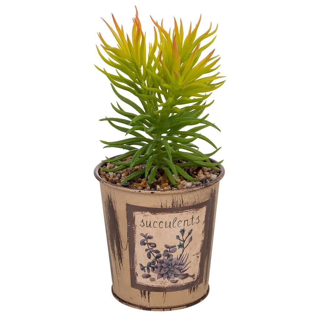 maceta con cactus artificial 10x10x22
