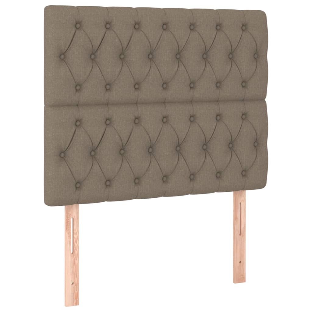 Cabeceros 2 unidades de tela gris taupe 90x7x78/88 cm alto