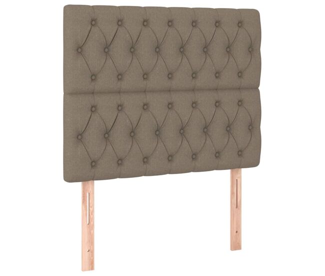 Cabeceros 2 unidades de tela gris taupe 90x7x78/88 cm alto