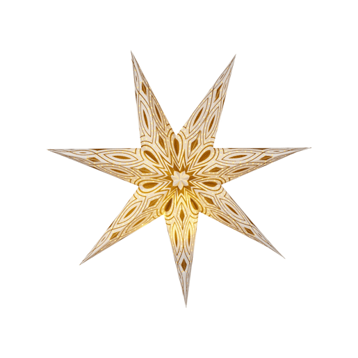 Conjunto de 4 estrelas decorativas suspensas LED multicolor 60 cm SHIVLING