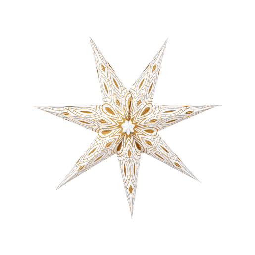 Conjunto de 4 estrelas decorativas suspensas LED multicolor 60 cm SHIVLING
