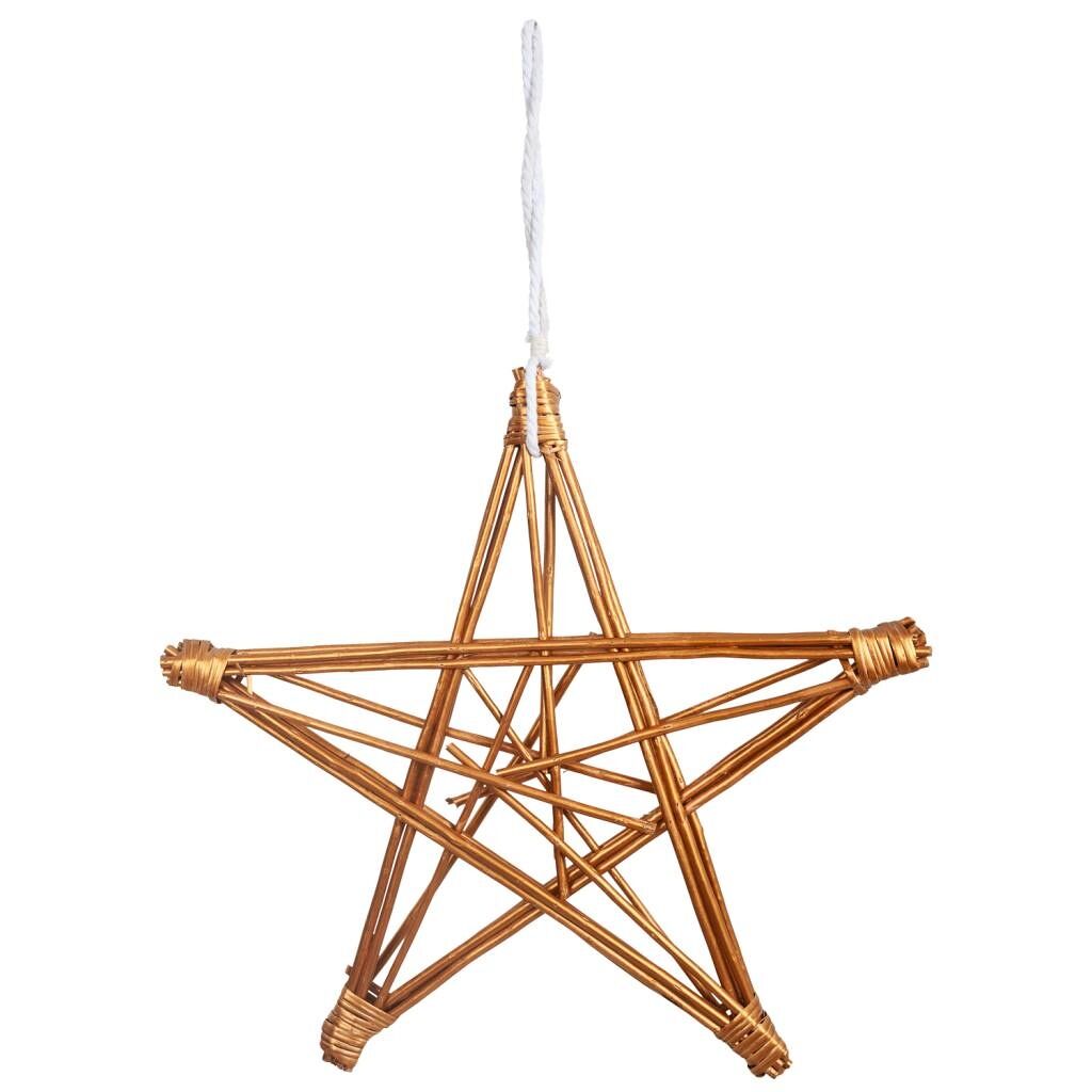 Estrella decoración de mimbre