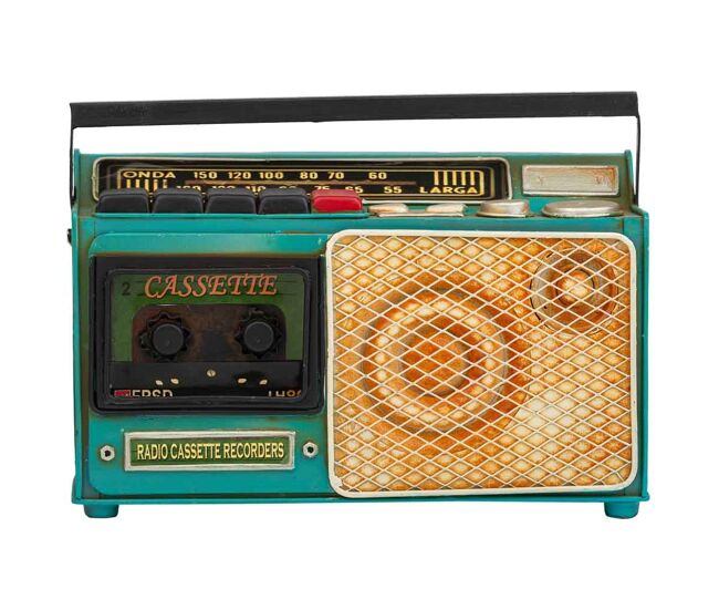 Radio metal verde 23x17x7.5