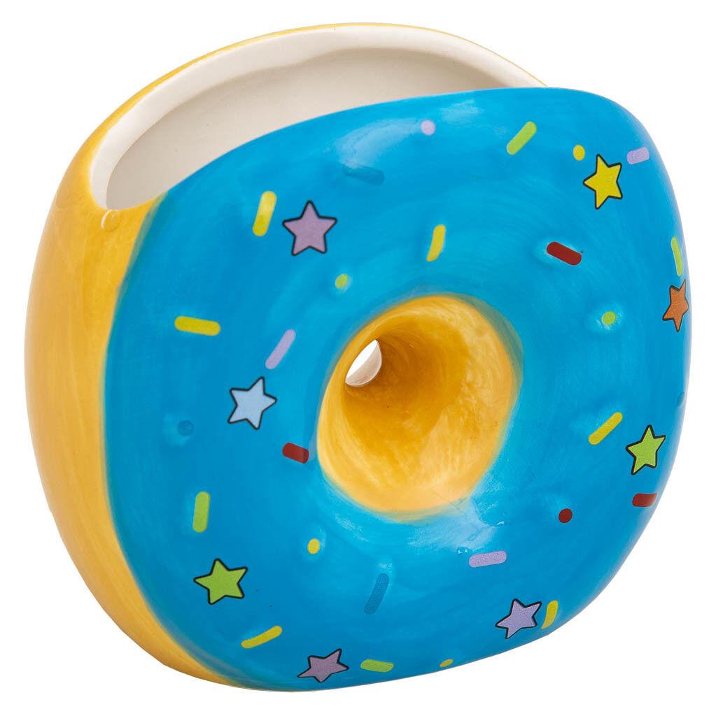 Porta lápices donut de cerámica