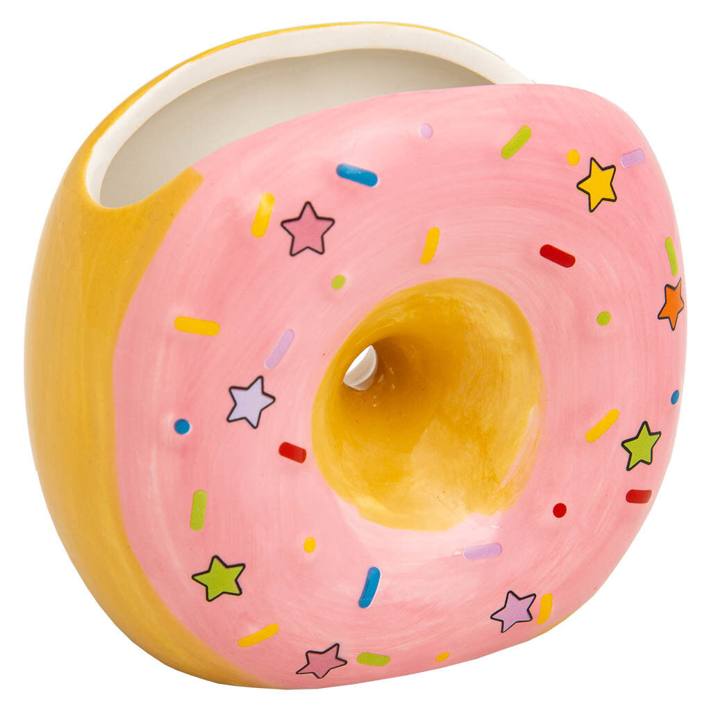 Porta lápices donut de cerámica