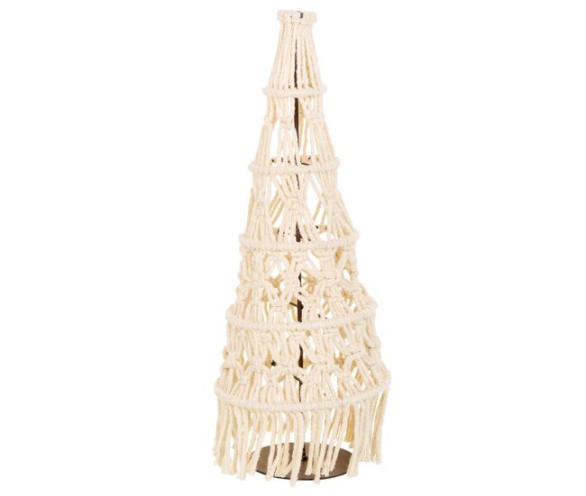 árbol decorativo de algodón trenzado blanco d18x52