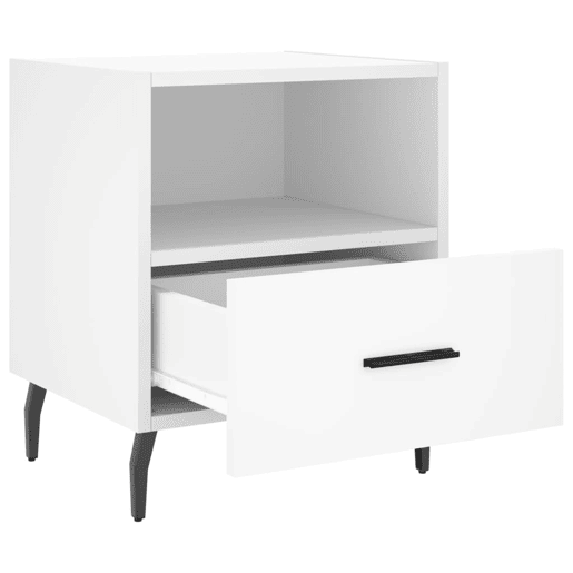 vidaXL Mesas de cabeceira 2 pcs 40x35x47,5 cm deriv. de madeira branco