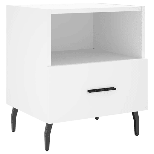 vidaXL Mesas de cabeceira 2 pcs 40x35x47,5 cm deriv. de madeira branco