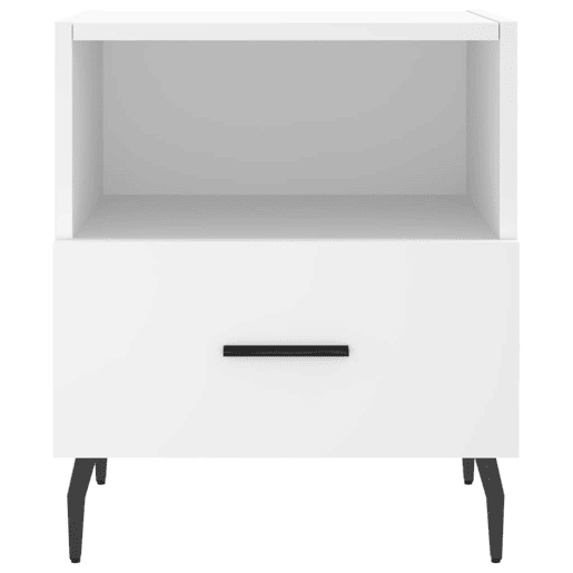 vidaXL Mesas de cabeceira 2 pcs 40x35x47,5 cm deriv. de madeira branco