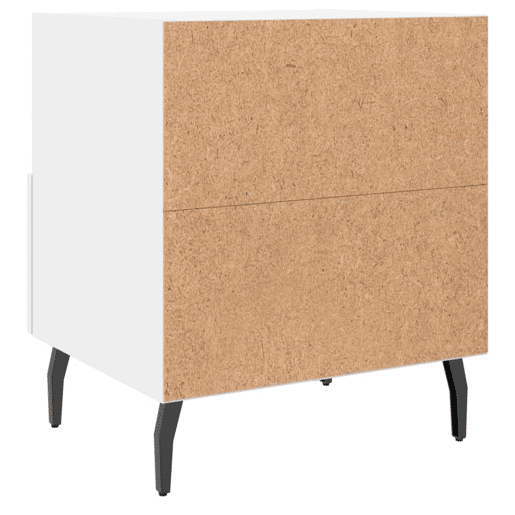 vidaXL Mesas de cabeceira 2 pcs 40x35x47,5 cm deriv. de madeira branco