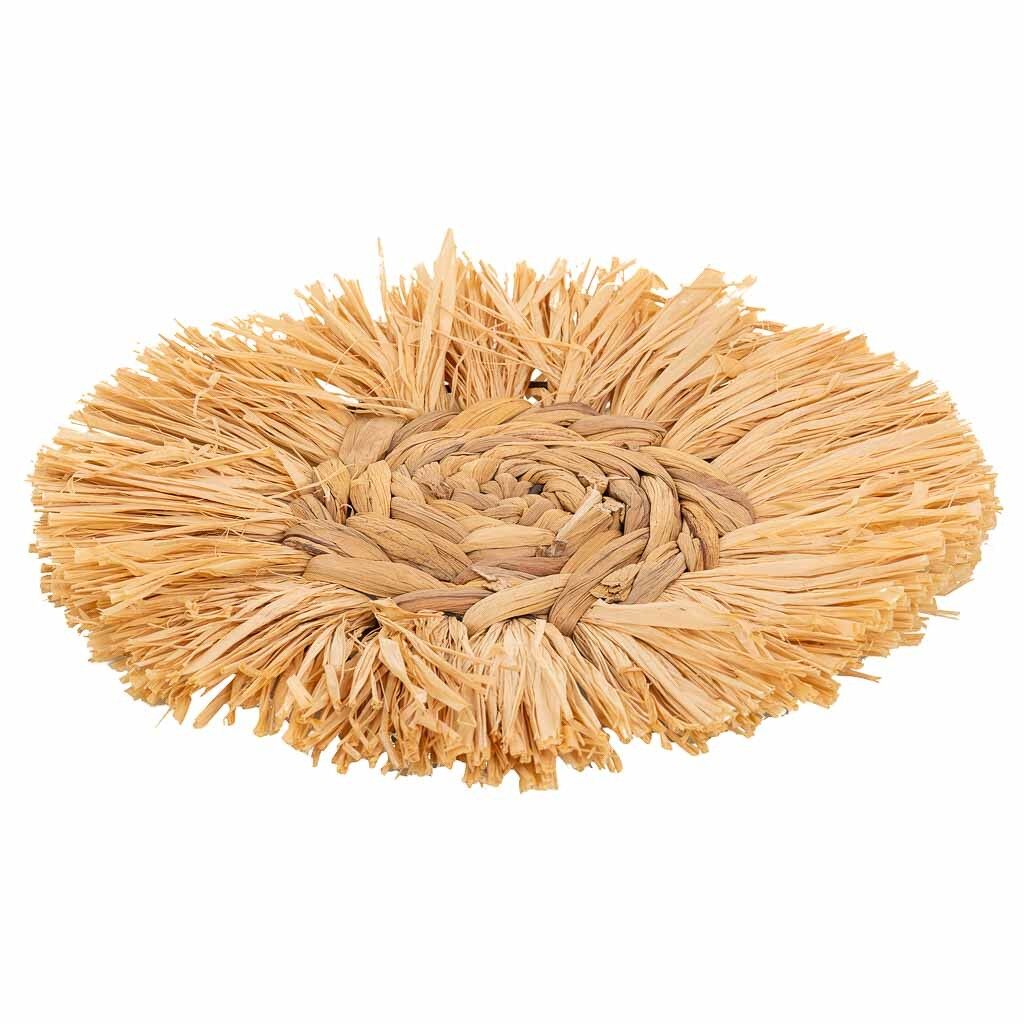 Figura decoración de pared de fibra natural