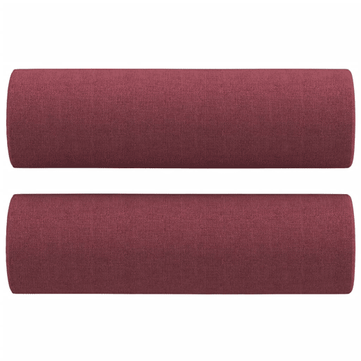 vidaXL Sofá 2 lug. + almofadas decorativas 120cm tecido vermelho tinto vidaXL Sofá 2 lug. + almofadas decorativas 120cm tecido vermelho tinto