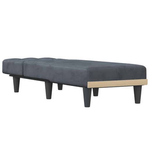 vidaXL Chaise longue veludo cinzento-escuro vidaXL Chaise longue veludo cinzento-escuro