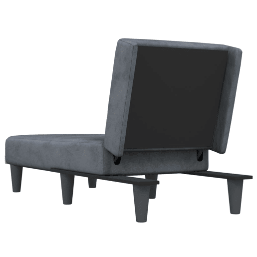 vidaXL Chaise longue veludo cinzento-escuro vidaXL Chaise longue veludo cinzento-escuro