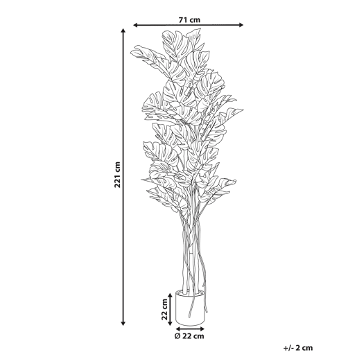 Beliani Planta artificial MONSTERA PLANT