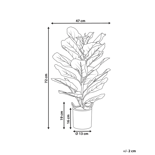 Beliani Planta artificial FIDDLE LEAF TREE