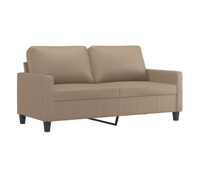 Vidaxl sofá de 2 plazas de cuero sintético color capuchino 140 cm