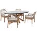 Beliani Conjunto de comedor ORISTANO Beliani Conjunto de comedor ORISTANO Beige