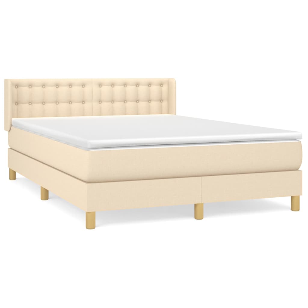 Cama box spring 140x190 Crema