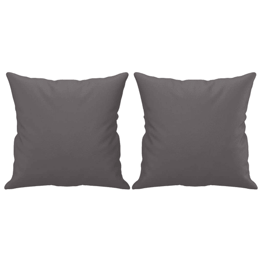vidaXL Sofá 2 lugares + almofadas decorativas 140cm couro artif. cinza vidaXL Sofá 2 lugares + almofadas decorativas 140cm couro artif. cinza
