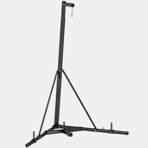 SPORTNOW Suporte para Saco de Boxe de Pé Suporte para Saco de Boxe Dobrável com Altura Ajustável para Treinamento em Ginásio Casa Carga Máxima 60 kg 170x90x182-225 cm Preto