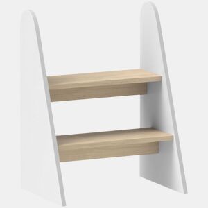 AIYAPLAY Banco para Crianças de 2 Degraus Torre de Aprendizagem Escada para Crianças acima de 3 Anos para Casa de Banho Cozinha Estante Dormitório 43x30x55 cm Branco