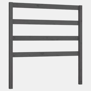 vidaXL Cabeceira de cama 106x4x100 cm pinho maciço cinzento