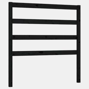 vidaXL Cabeceira de cama 106x4x100 cm pinho maciço preto