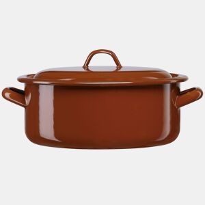 Briebe Terra Caçarola Cozinha Aço Esmaltado 40cm, Panela Grande 21L, Indução, Fogo, Vintage, , Marrom