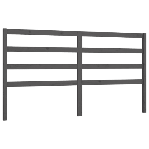 vidaXL Cabeceira de cama 206x4x100 cm pinho maciço cinzento