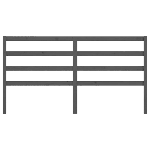 vidaXL Cabeceira de cama 206x4x100 cm pinho maciço cinzento