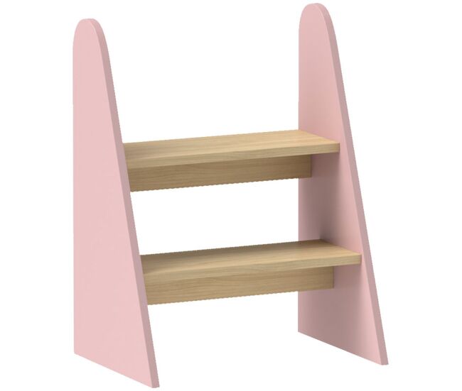 Aiyaplay taburete para niños de 2 peldaños torre de aprendizaje escalera para niños de +3 años para baño cocina librería dormitorio rosa