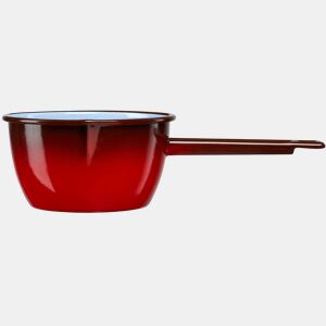 Briebe Ignea Caçarola Cozinha com Cabo, Ferver Leite Aço Esmaltado 16 cm, Fervedor Vitrificado 1,7 L, Indução, Fogo, Vintage, , Vermelho