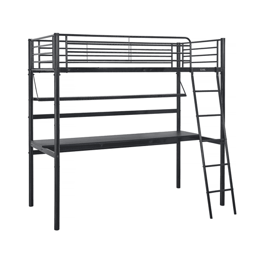 Cama alta com secretária Alona - 90 x 190 cm - Preto
