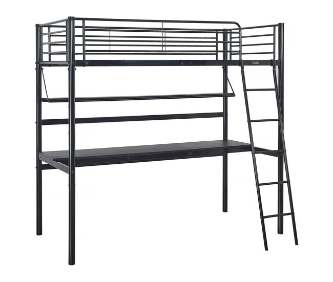 Cama mezzanine "alona" - 90 x 190 cm - negro