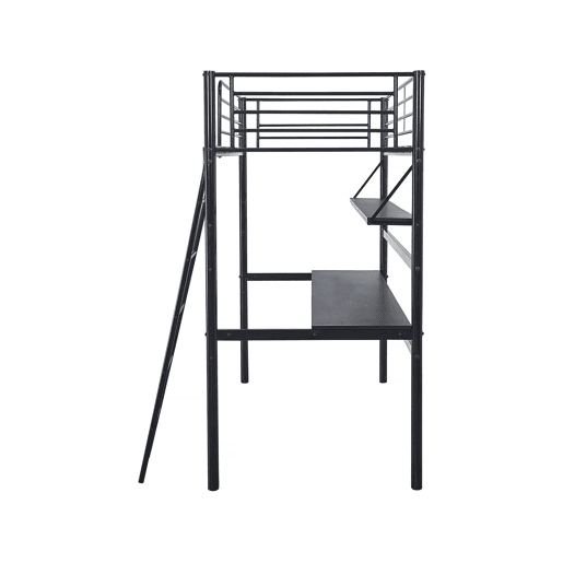 Cama alta com secretária Alona - 90 x 190 cm - Preto