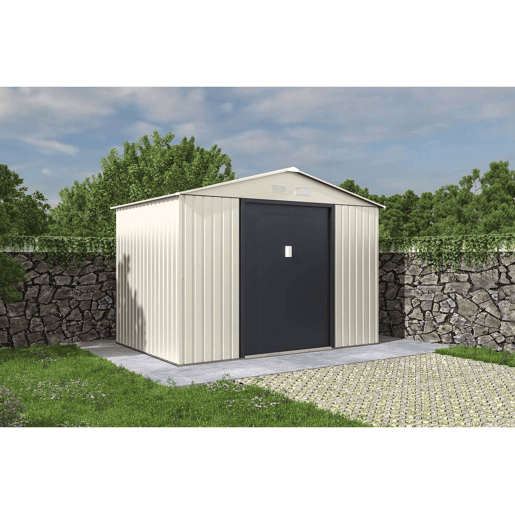Abrigo de jardim em metal ebraska - 5,29 m² - BegeCinza antracite