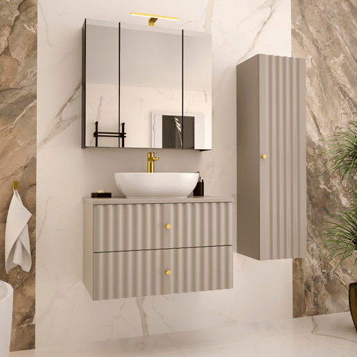 Móvel simples lavatório 80cm Izae Caxemira