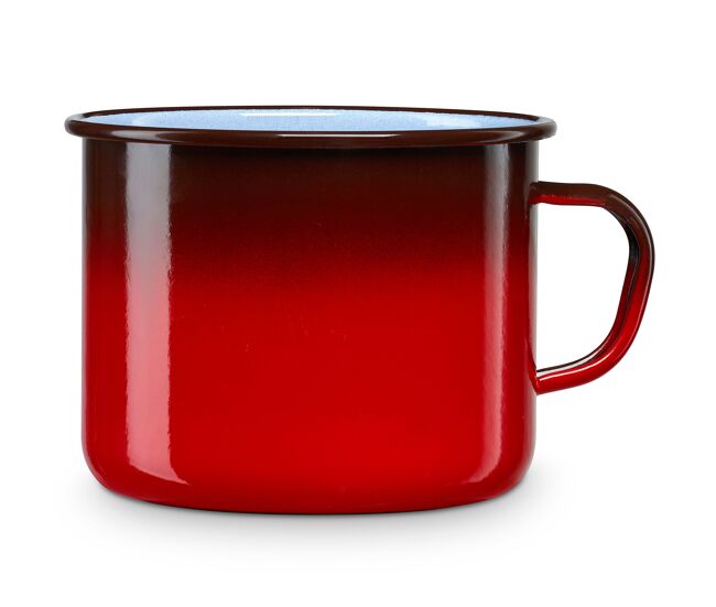 Briebe ignea cazo cocina hervir leche acero esmaltado 14cm hervidor 1,8 l, inducción, todo tipo fuego, horno, , rojo