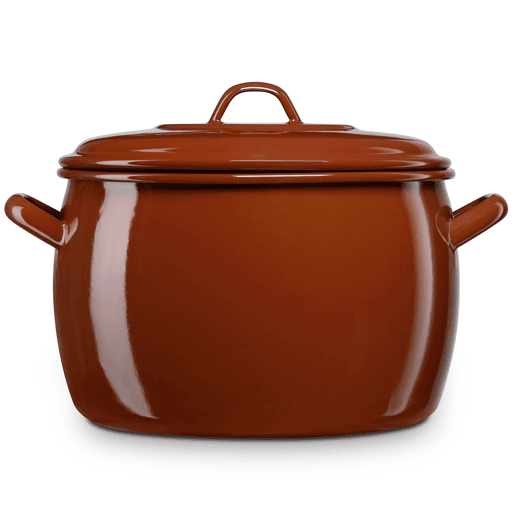Briebe Terra Caçarola Cozinha Aço Esmaltado 34cm, Panela Grande 20L, Indução, Fogo, Vintage, , Marrom Briebe Terra Caçarola Cozinha Aço Esmaltado 34cm, Panela Grande 20L, Indução, Fogo, Vintage, , Marrom