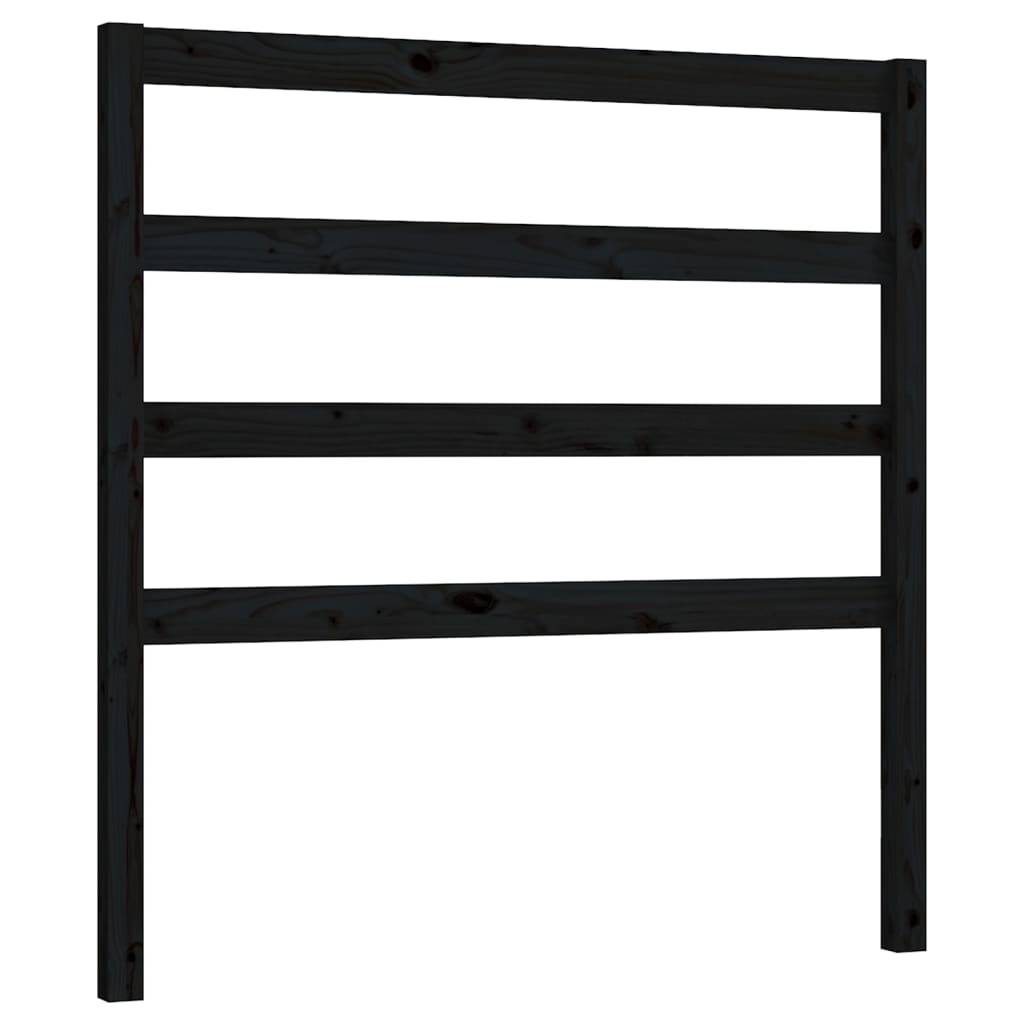 Vidaxl cabecero de cama madera maciza de pino negro 96x4x100 cm