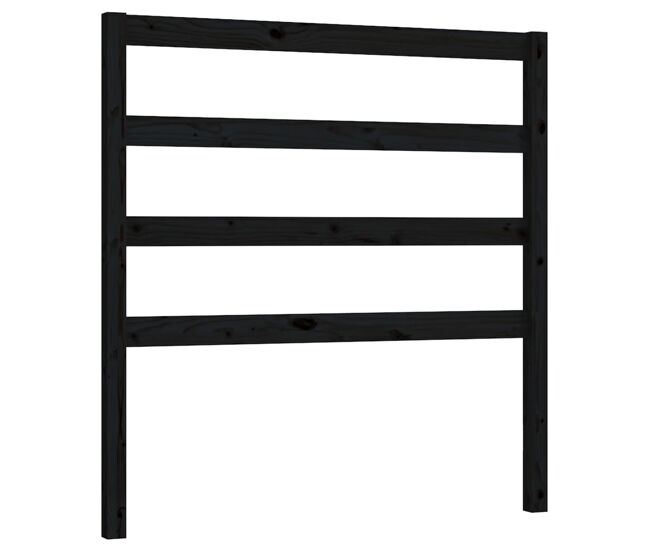 Vidaxl cabecero de cama madera maciza de pino negro 96x4x100 cm